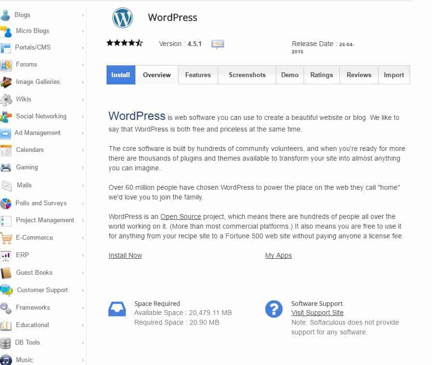 Install WordPress